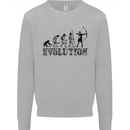 Evolution of an Archer Funny Archery Archer Mens Sweatshirt Jumper Sports Grey