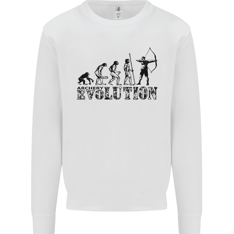 Evolution of an Archer Funny Archery Archer Mens Sweatshirt Jumper White