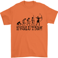 Evolution of an Archer Funny Archery Archer Mens T-Shirt Cotton Gildan Orange