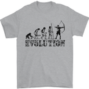 Evolution of an Archer Funny Archery Archer Mens T-Shirt Cotton Gildan Sports Grey