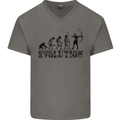 Evolution of an Archer Funny Archery Archer Mens V-Neck Cotton T-Shirt Charcoal