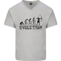 Evolution of an Archer Funny Archery Archer Mens V-Neck Cotton T-Shirt Sports Grey