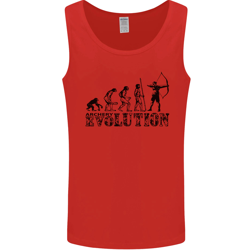 Evolution of an Archer Funny Archery Archer Mens Vest Tank Top Red