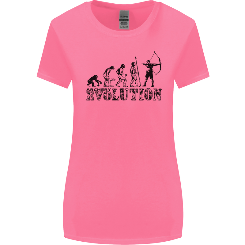 Evolution of an Archer Funny Archery Archer Womens Wider Cut T-Shirt Azalea