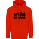 Ew People Cats Funny Childrens Kids Hoodie Bright Red