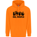 Ew People Cats Funny Childrens Kids Hoodie Orange