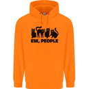 Ew People Cats Funny Childrens Kids Hoodie Orange