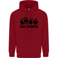 Ew People Cats Funny Childrens Kids Hoodie Red