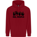 Ew People Cats Funny Childrens Kids Hoodie Red