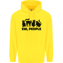 Ew People Cats Funny Childrens Kids Hoodie Yellow