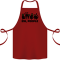 Ew People Cats Funny Cotton Apron 100% Organic Maroon