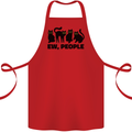Ew People Cats Funny Cotton Apron 100% Organic Red