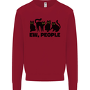 Ew People Cats Funny Kids Sweatshirt Jumper Red