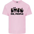 Ew People Cats Funny Kids T-Shirt Childrens Light Pink