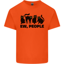 Ew People Cats Funny Kids T-Shirt Childrens Orange