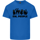 Ew People Cats Funny Kids T-Shirt Childrens Royal Blue