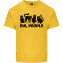 Ew People Cats Funny Kids T-Shirt Childrens Yellow