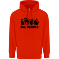 Ew People Cats Funny Mens 80% Cotton Hoodie Bright Red