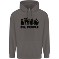 Ew People Cats Funny Mens 80% Cotton Hoodie Charcoal
