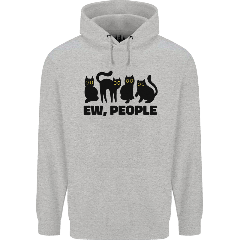 Ew People Cats Funny Mens 80% Cotton Hoodie Sports Grey