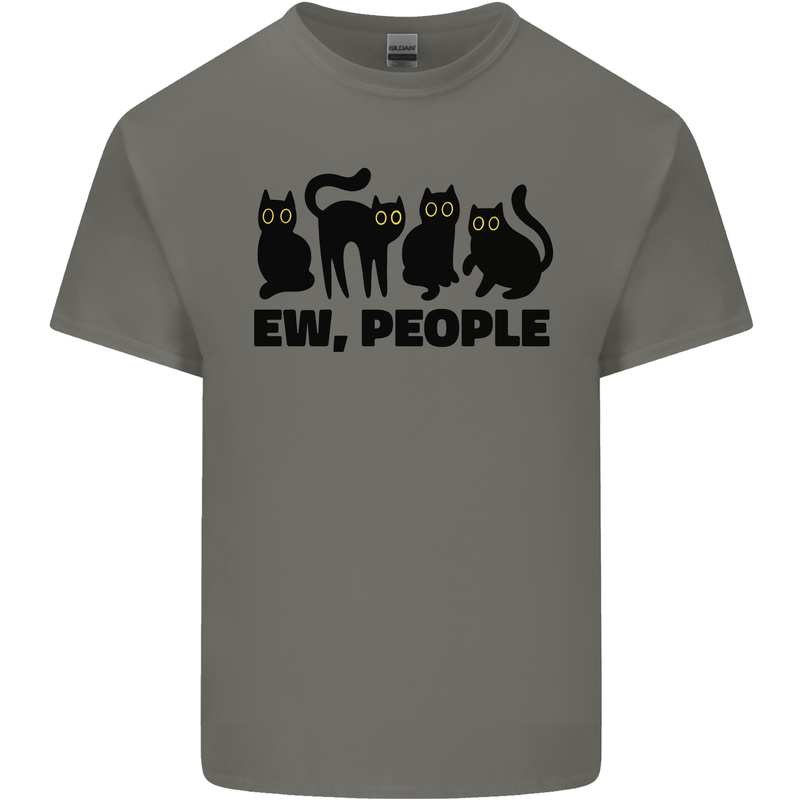 Ew People Cats Funny Mens Cotton T-Shirt Tee Top Charcoal