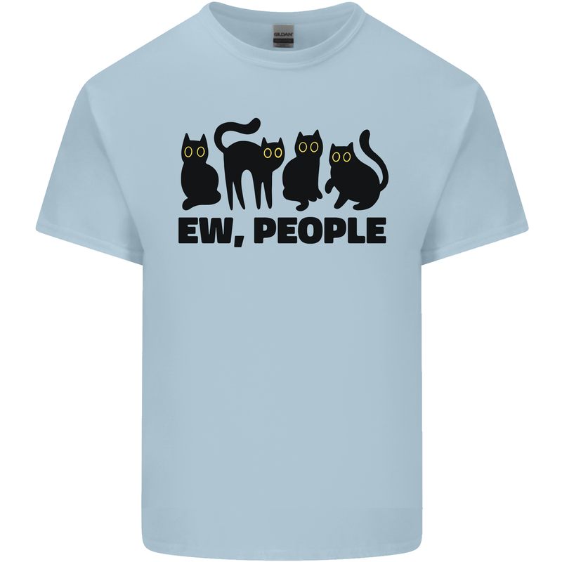 Ew People Cats Funny Mens Cotton T-Shirt Tee Top Light Blue