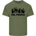Ew People Cats Funny Mens Cotton T-Shirt Tee Top Military Green