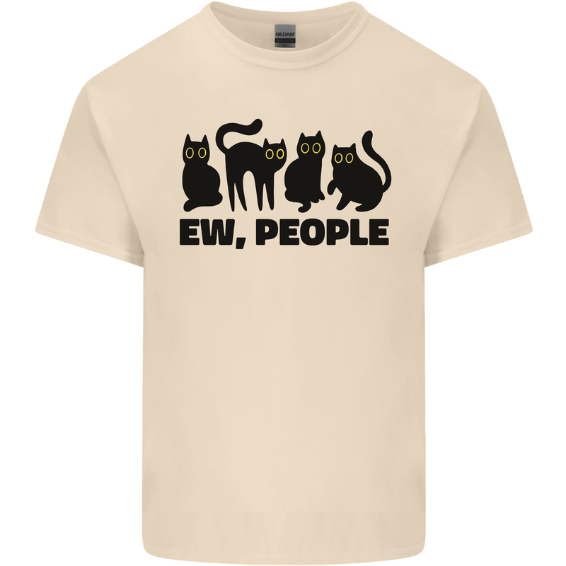 Ew People Cats Funny Mens Cotton T-Shirt Tee Top Natural
