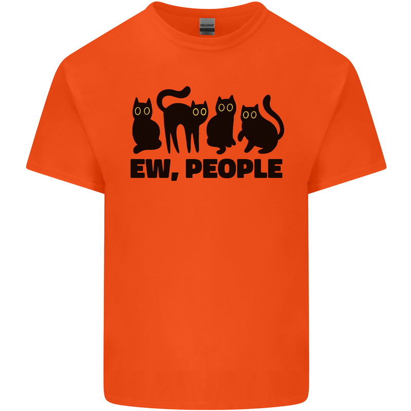 Ew People Cats Funny Mens Cotton T-Shirt Tee Top Orange