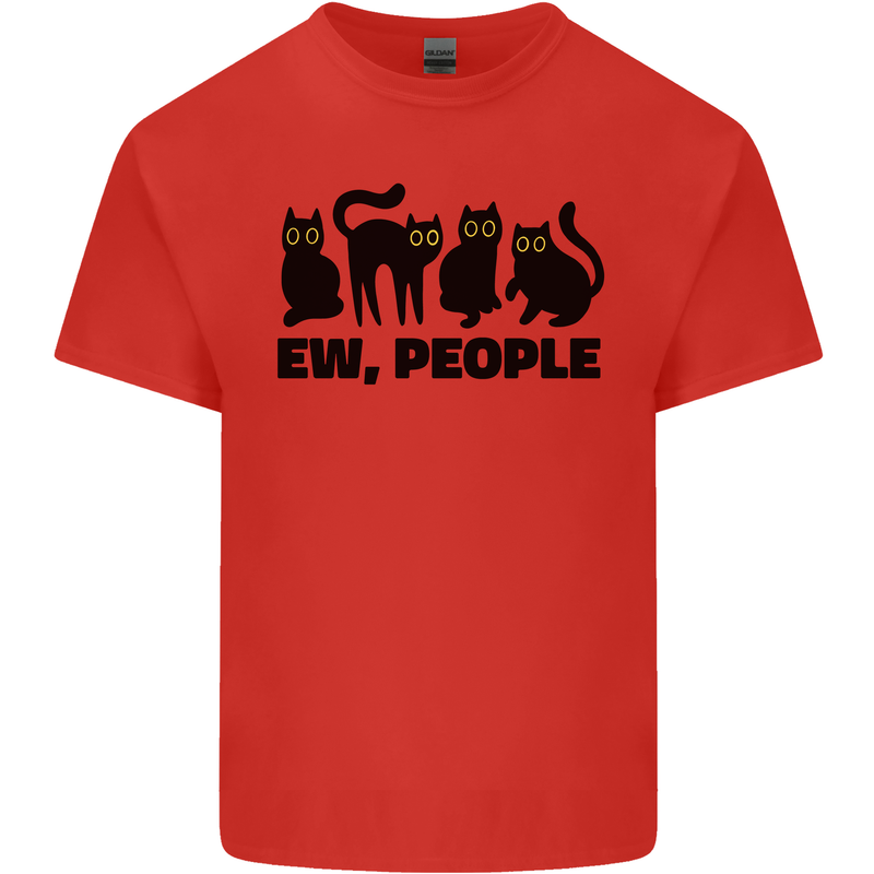Ew People Cats Funny Mens Cotton T-Shirt Tee Top Red