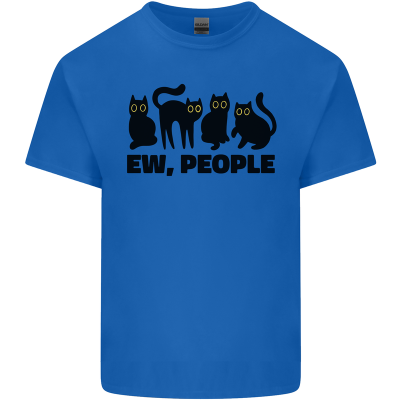 Ew People Cats Funny Mens Cotton T-Shirt Tee Top Royal Blue