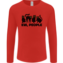 Ew People Cats Funny Mens Long Sleeve T-Shirt Red