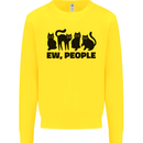 Ew People Cats Funny Mens Sweatshirt Jumper Yellow