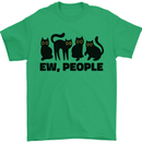 Ew People Cats Funny Mens T-Shirt 100% Cotton Irish Green