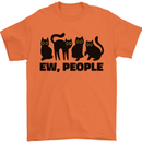 Ew People Cats Funny Mens T-Shirt 100% Cotton Orange