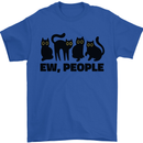 Ew People Cats Funny Mens T-Shirt 100% Cotton Royal Blue