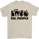 Ew People Cats Funny Mens T-Shirt 100% Cotton Sand