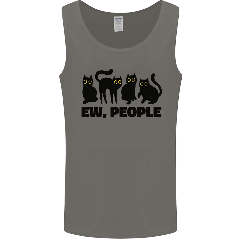 Ew People Cats Funny Mens Vest Tank Top Charcoal