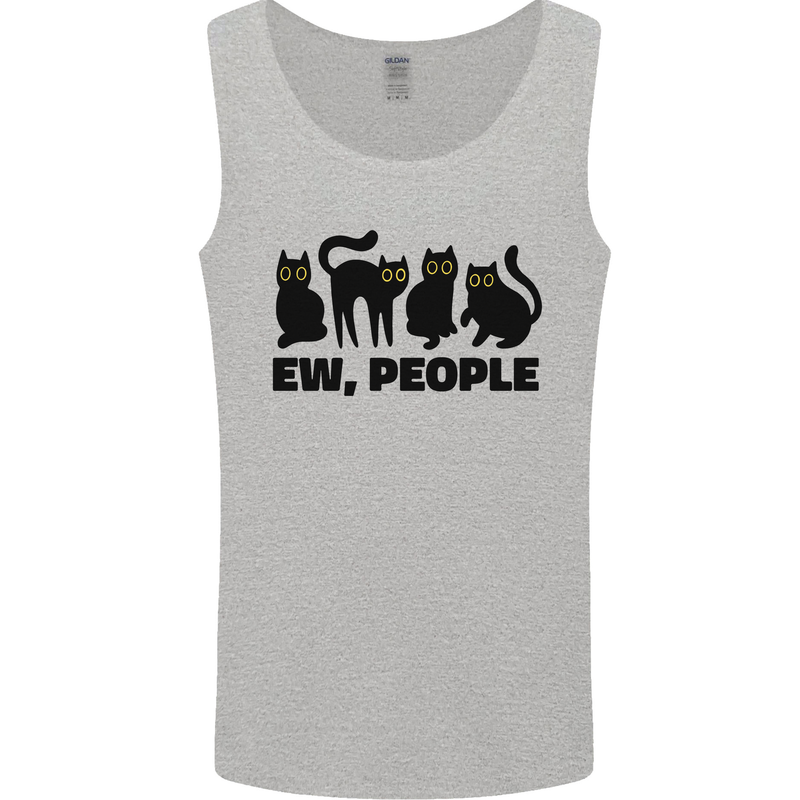 Ew People Cats Funny Mens Vest Tank Top Sports Grey