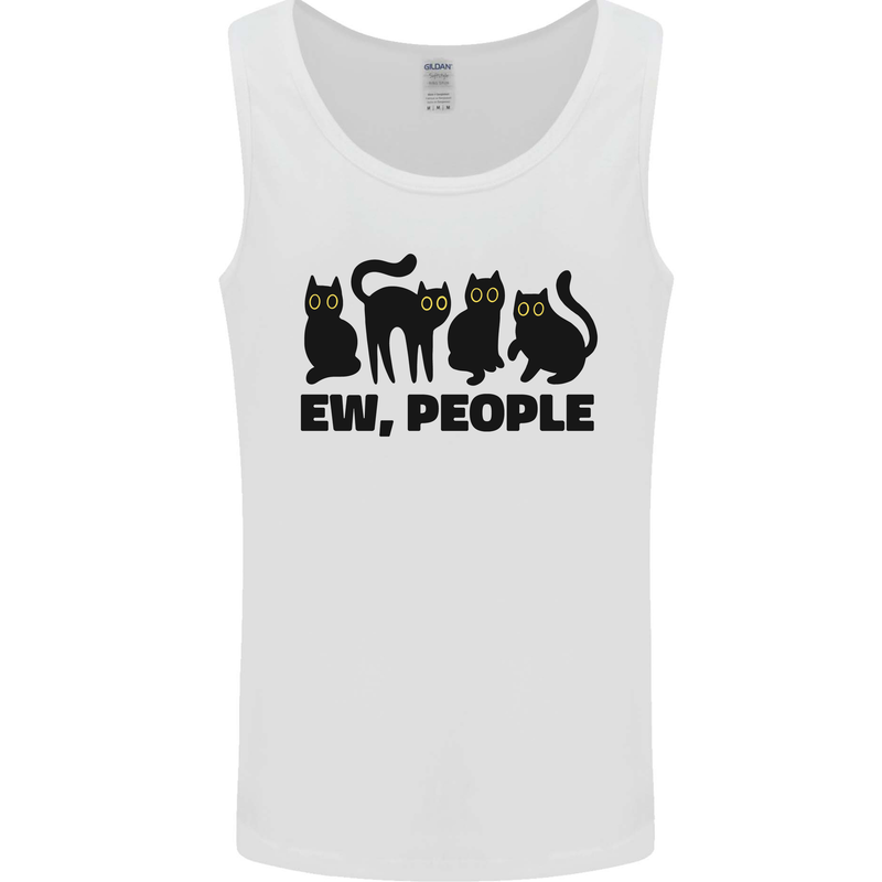 Ew People Cats Funny Mens Vest Tank Top White