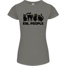 Ew People Cats Funny Womens Petite Cut T-Shirt Charcoal