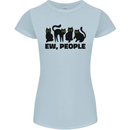 Ew People Cats Funny Womens Petite Cut T-Shirt Light Blue
