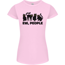 Ew People Cats Funny Womens Petite Cut T-Shirt Light Pink