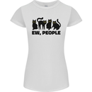 Ew People Cats Funny Womens Petite Cut T-Shirt White