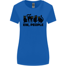 Ew People Cats Funny Womens Wider Cut T-Shirt Royal Blue