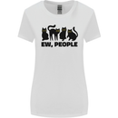 Ew People Cats Funny Womens Wider Cut T-Shirt White