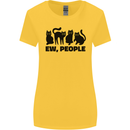 Ew People Cats Funny Womens Wider Cut T-Shirt Yellow