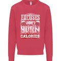 Excuses Calories Gym Training Top Funny Mens Sweatshirt Jumper Heliconia