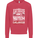 Excuses Calories Gym Training Top Funny Mens Sweatshirt Jumper Heliconia