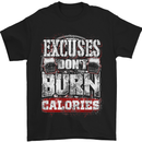 Excuses Calories Gym Training Top Funny Mens T-Shirt Cotton Gildan Black